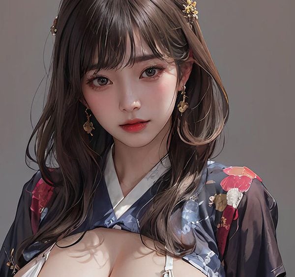 Sexy Japanese Girl With Traditional Dress