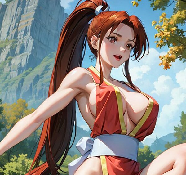 Mai-Shiranui-Bathing-The-King-of-Fighters-Sexy-Anime-Girl-PixiBB