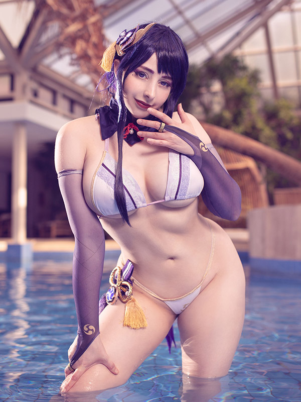 Mikomi-Hokina-Shogun-Raiden-Bikini-Genshin-Impact-PixiBB